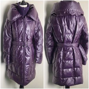 Pinko Purple Puffer Coat Size 8